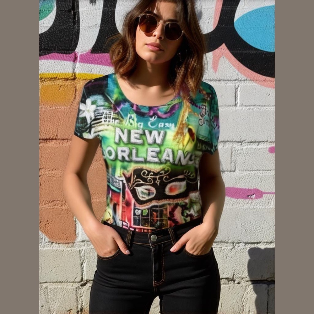 Sweet Gisele New Orleans‎ Big Easy Tee Size S